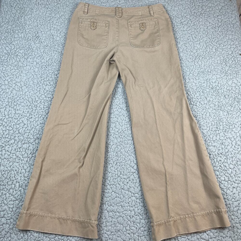 OLD NAVY Lowest Rise Wide Leg Pants Womens 10 Tan Khaki Retro Baggy